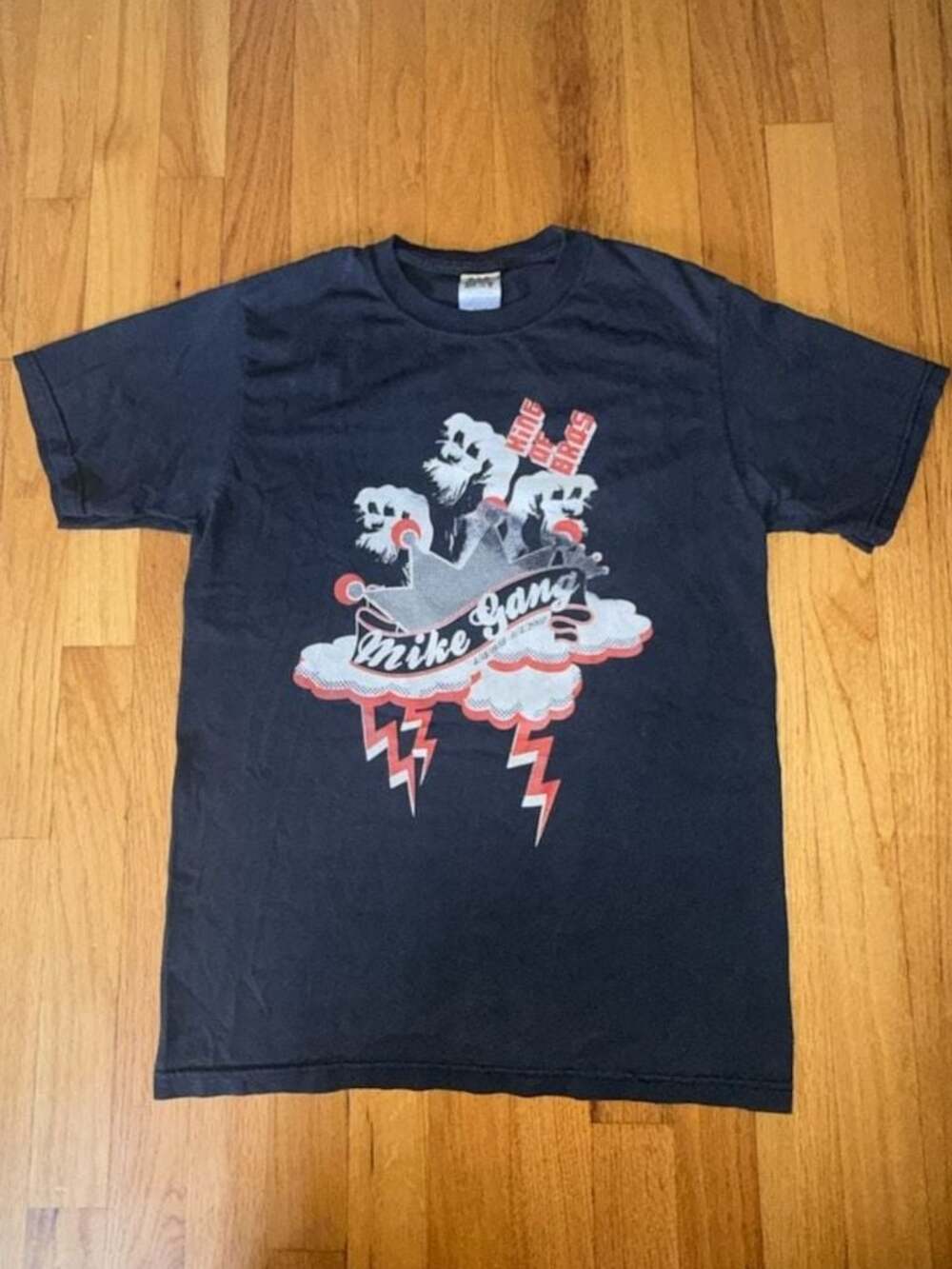 Fruit of the Loom S Black Cotton Crew Neck Graphic Tee “Mike Gang King Of Bros”